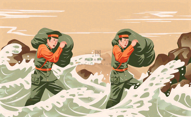 洪水自然灾害防洪预警摄影图