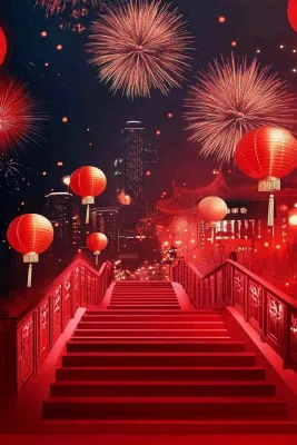 年货节促销电商背景 年货节促销电商背景