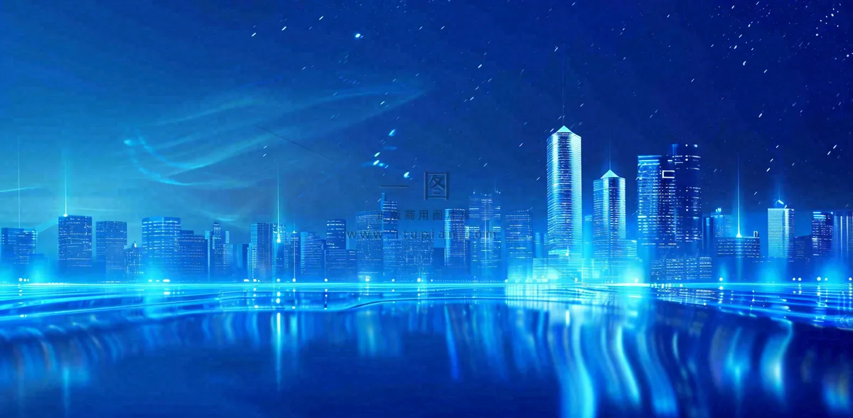 地产楼盘城市剪影背景