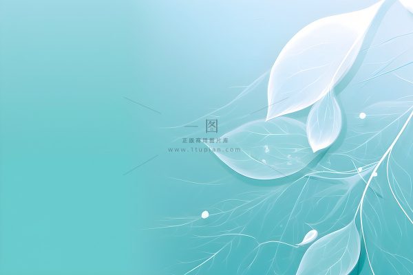 树叶露珠青色大气意境背景 树叶露珠青色大气意境背景