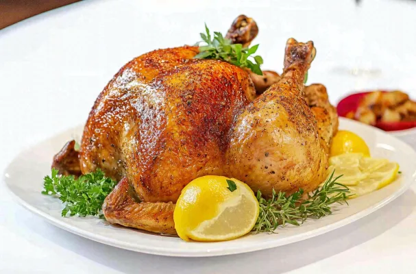 全鸡火鸡食物感恩节摄影图