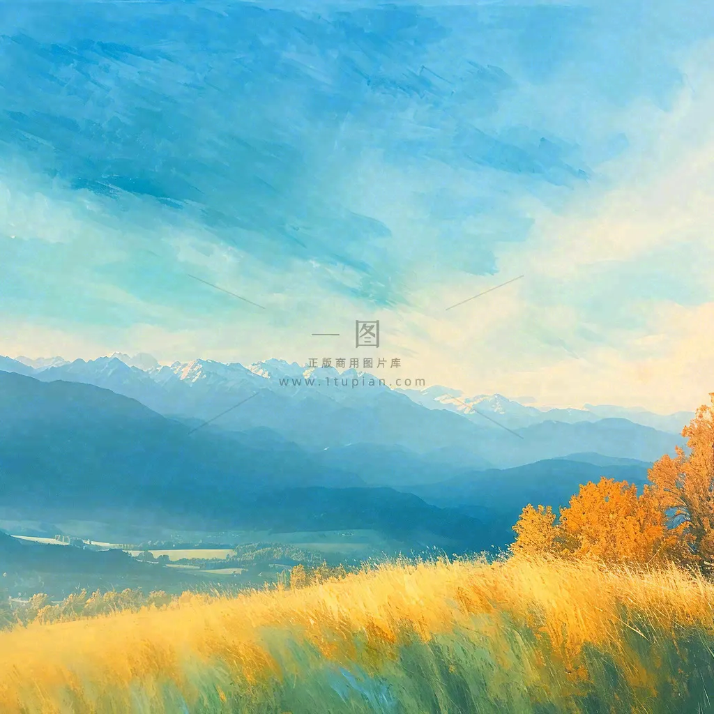 秋天黄色的树叶和草地肃杀的气氛，立秋，秋分