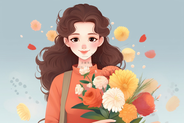 教师花束线条绘画背景 教师花束线条绘画背景