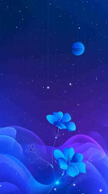蓝紫色渐变星空科幻简约背景 蓝紫色渐变星空科幻简约背景