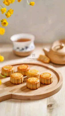 中秋节月饼摄影图
