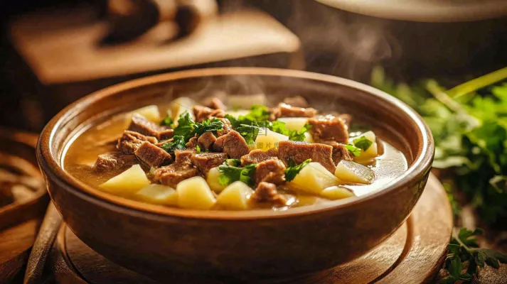 土豆牛肉牛腩美味美食摄影图