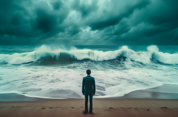 海滩被海浪覆盖，就像看到海洋一样，以怀旧意象的风格，cildo meireles，深蓝绿色和浅天蓝色，自然主义城市景观，joel robison，宾得 645n，transavanguardia摄影图