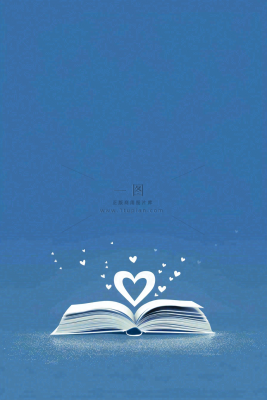 翻开的书本知识海洋阅读教师节蓝色背景