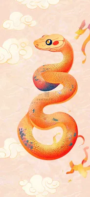 蛇年春节新年背景