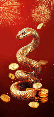 蛇年春节新年背景