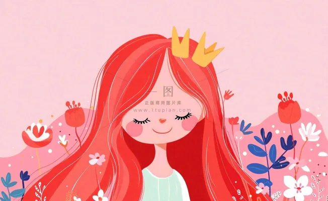 粉色鲜花女生节妇女节浪漫唯美插画背景