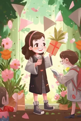 毕业学生穿着学士服花海报素材背景