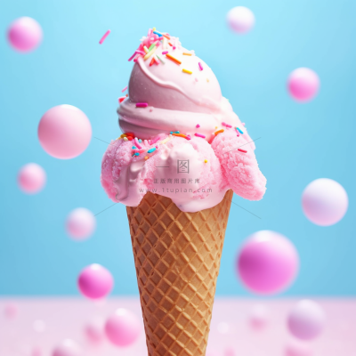 夏日冰淇淋清凉蛋筒甜点摄影图 夏日冰淇淋清凉蛋筒甜点摄影图