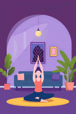 瑜伽运动简约背景 瑜伽运动简约背景