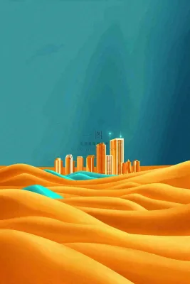 地产楼盘城市剪影背景