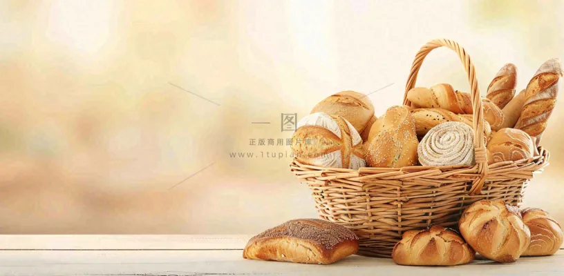 面包蛋糕甜点美食摄影图