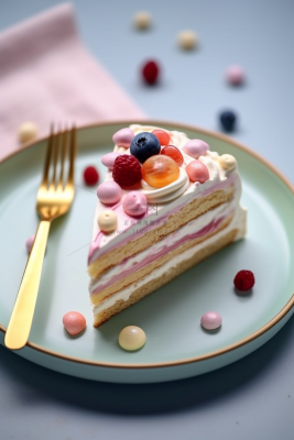 下午茶蛋糕奶油甜点摄影图