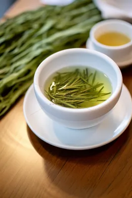 绿茶品茶茶文化摄影图