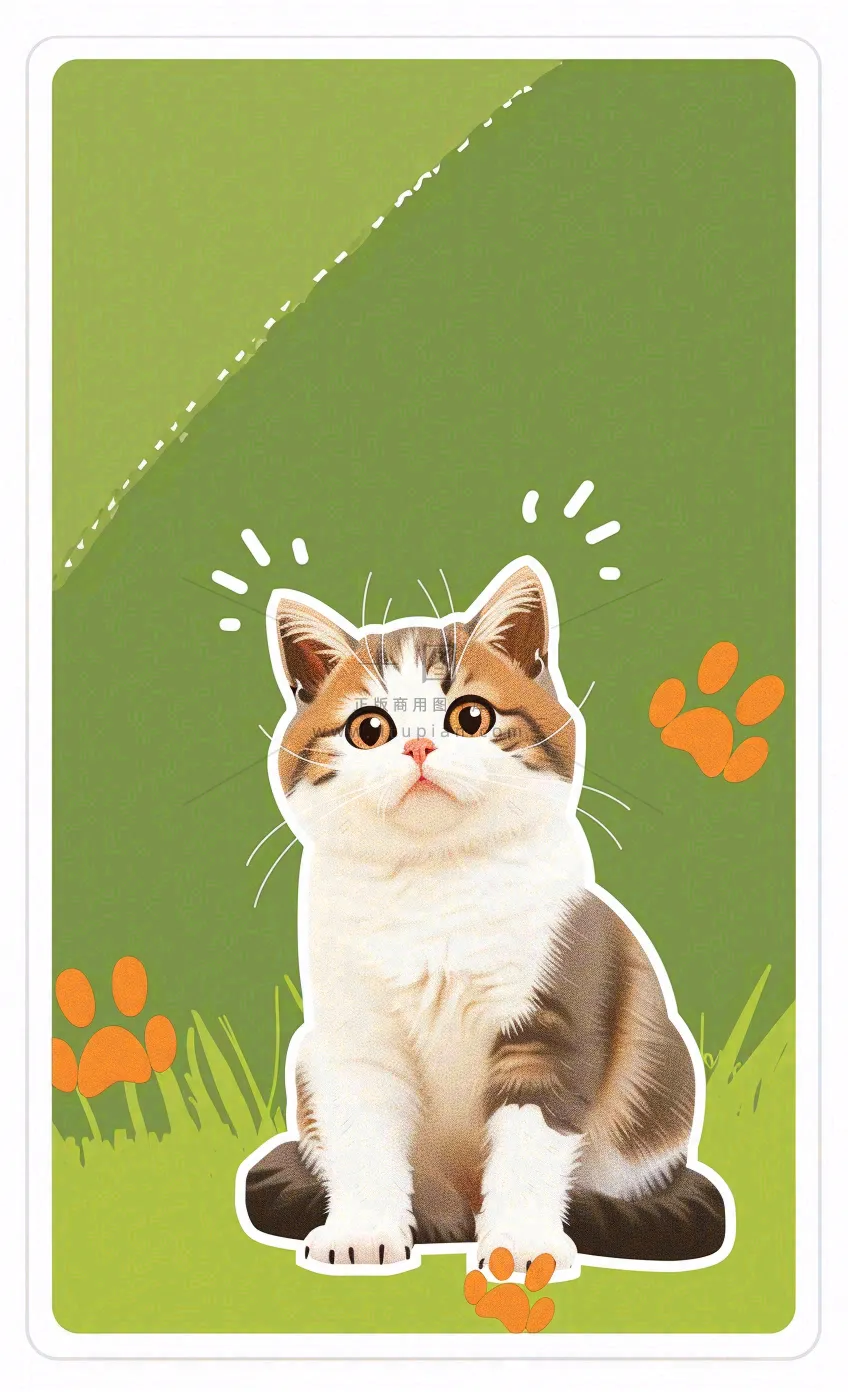 猫狗宠物店宣传卡通插画背景