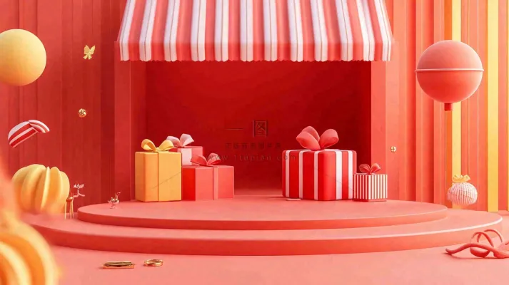 年货节促销电商背景