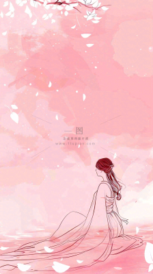 粉色花瓣女神节妇女节女生节插画浪漫背景