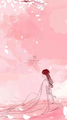 粉色花瓣女神节妇女节女生节插画浪漫背景