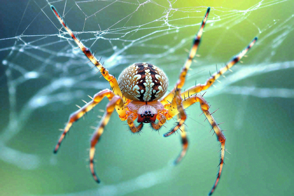 蜘蛛蜘蛛网昆虫摄影图