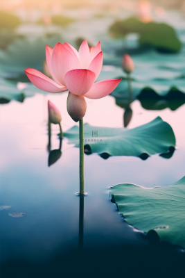 荷花粉色清新阳光节气海报背景 荷花粉色清新阳光节气海报背景