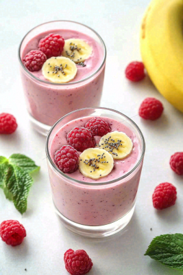 水果酸奶下午茶饮品摄影图