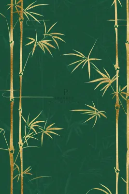端午佳节竹子插画中国风绿色清雅静背景 端午佳节竹子插画中国风绿色清雅静背景