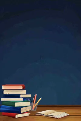 书桌课桌书本知识教师节插画背景 书桌课桌书本知识教师节插画背景
