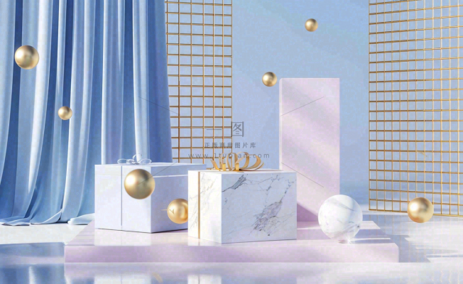 电商促销简约立体几何海报背景电商C4D展台背景 电商促销简约立体几何海报背景电商C4D展台背景