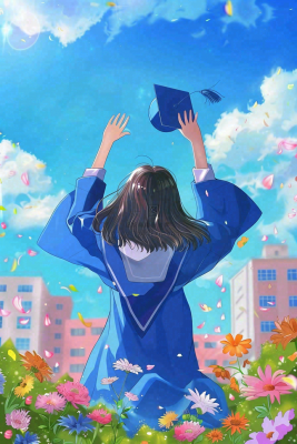 学生毕业季考试青春插画背景 学生毕业季考试青春插画背景