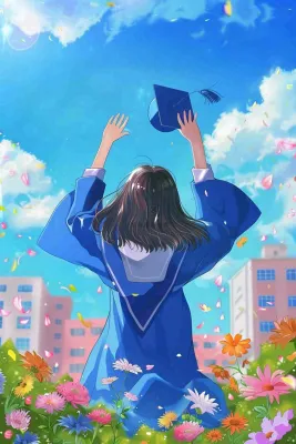 学生毕业季考试青春插画背景 学生毕业季考试青春插画背景