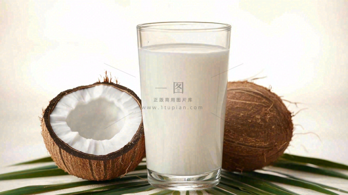 新鲜椰子汁椰奶背景图
