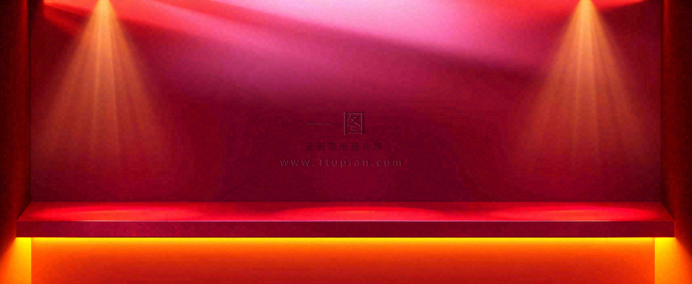 红色渐变灯光舞台质感背景