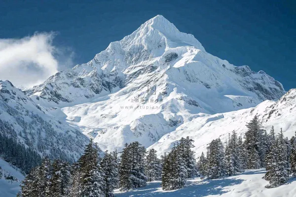 高原高山雪山风光风景摄影图