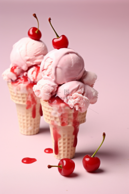 夏日冰淇淋清凉蛋筒甜点摄影图 夏日冰淇淋清凉蛋筒甜点摄影图
