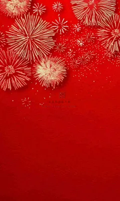 新年红色背景燃放烟花喜庆庆祝元旦背景 新年红色背景燃放烟花喜庆庆祝元旦背景