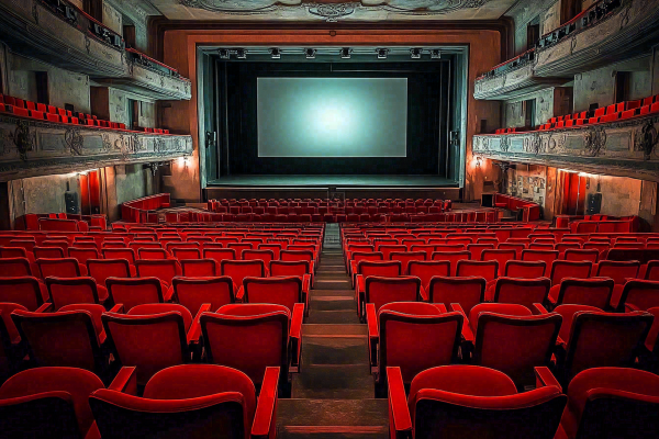 豪华电影院观影厅场景摄影图