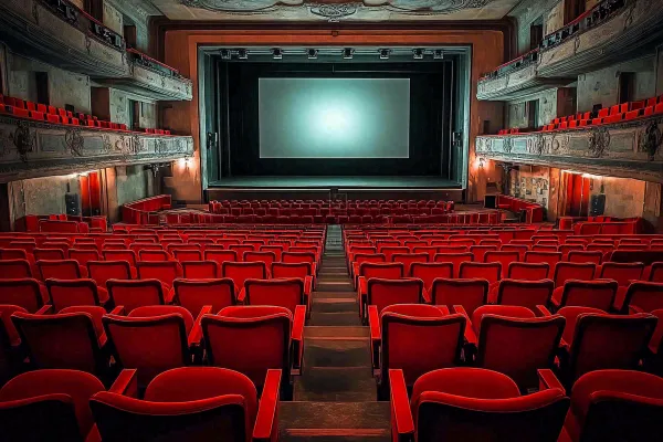 豪华电影院观影厅场景摄影图
