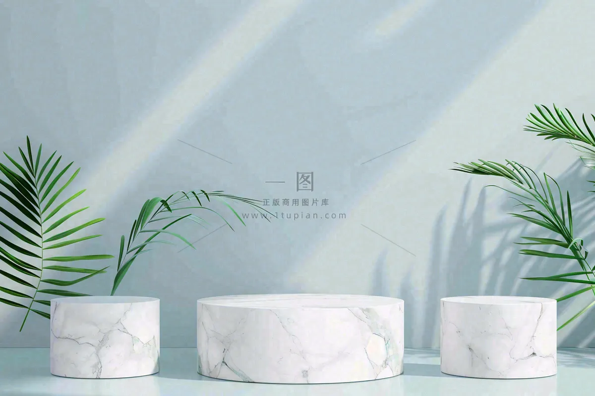 电商促销简约立体几何海报背景电商C4D展台背景