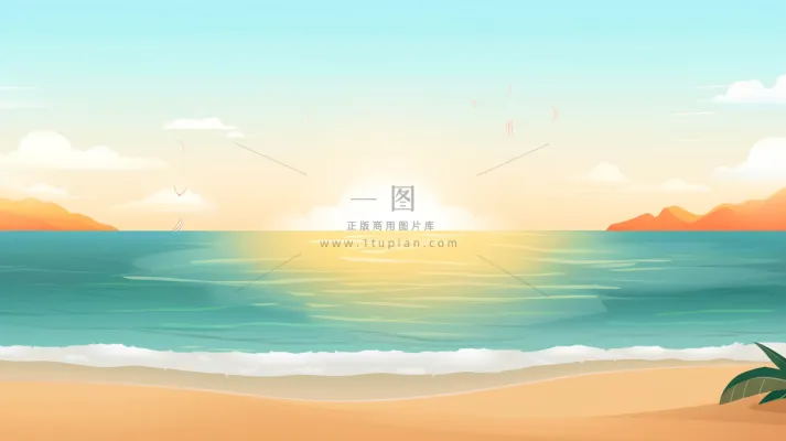 海滩沙滩阳光背景