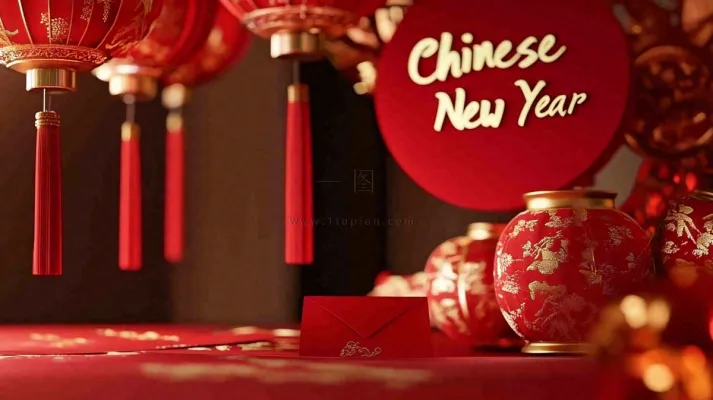 年货节促销电商背景