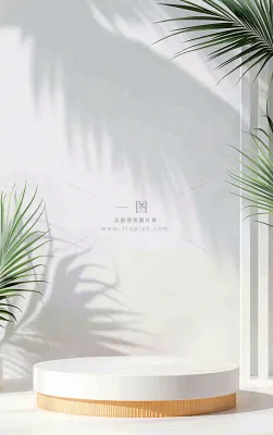 美妆护肤3d展台清新背景