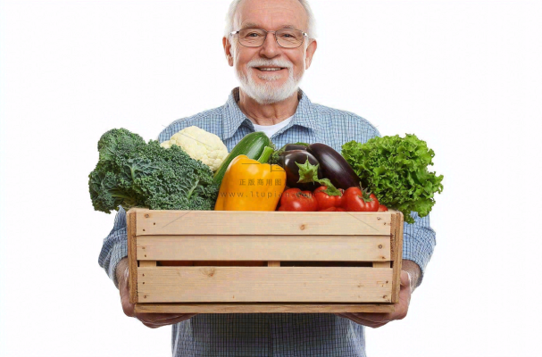 木框里的蔬菜绿色生鲜农夫摄影图