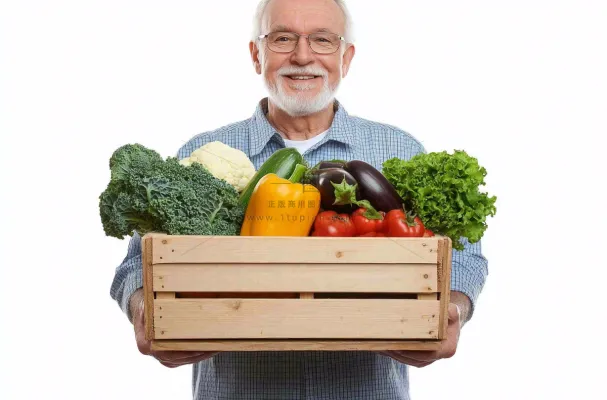 木框里的蔬菜绿色生鲜农夫摄影图