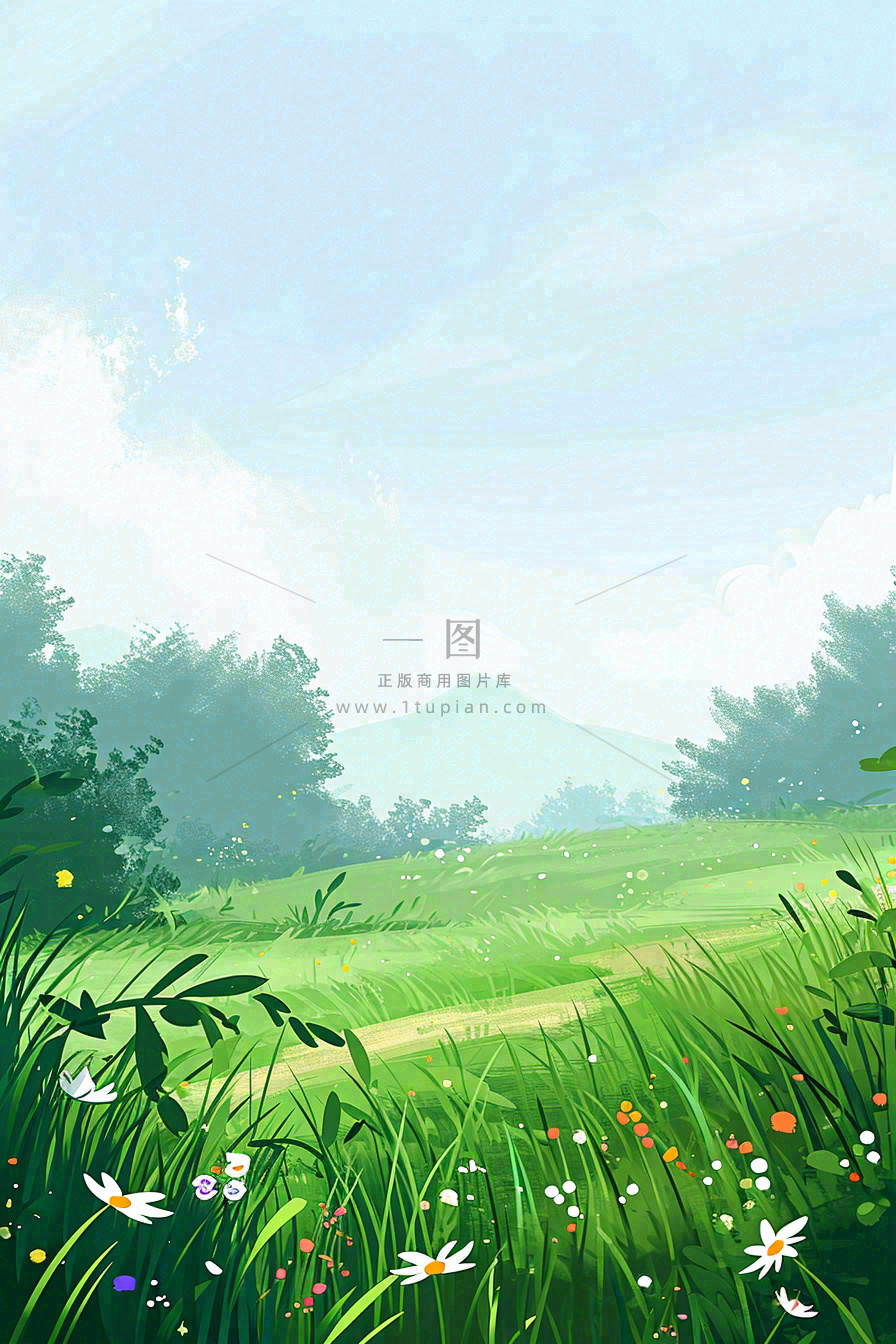 春天野外绿草繁花阳光明媚立春,春分,野外郊游,踏青,春游