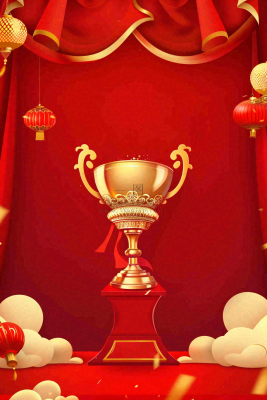 销量冠军销售红色大气奖杯背景 销量冠军销售红色大气奖杯背景