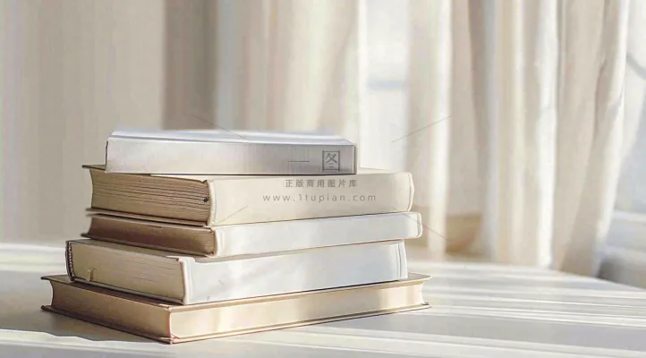 文静花瓶装饰书本阅读知识世界读书日摄影图